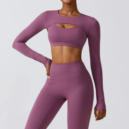 Ensemble 3Pcs Crop Tops Ideal pour Yoga