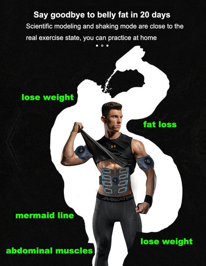 Entraîneur musculaire abdominal aste USB, masseur musculaire abdominal portable, ceinture d'entraînement électronique, équipement de fitness