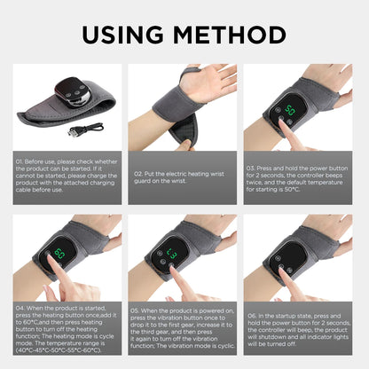 Coussin chauffant sans fil pour cheville, Massage par Vibration électrique, enveloppe chauffante pour les mains, pour poignet et cheville, attelle chauffante Rechargeable