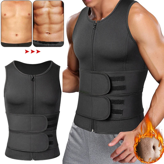 Hommes taille formateur Sauna gilet Fitness Corset Abdomen minceur corps Shaper ventre réduisant Shapewear brûler graisse chemise tondeuse ceinture