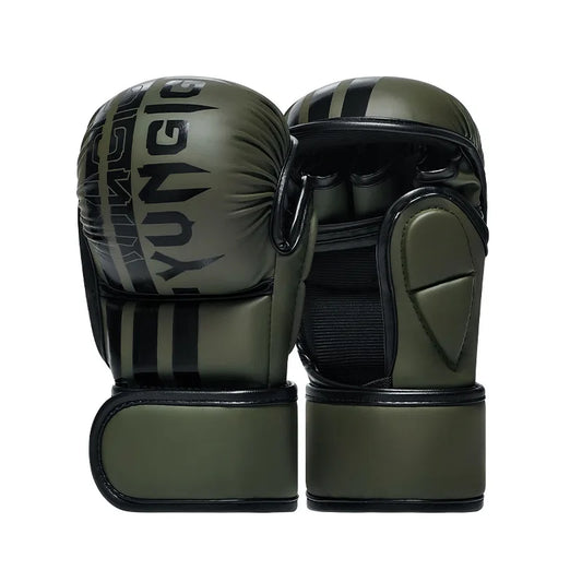 Gants de combat  demi-doigt Pur Cuir | MMA - Boxe - Muay Thai |Accessoires C