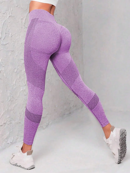 Leggings de sport à taille large sans couture pour femmes