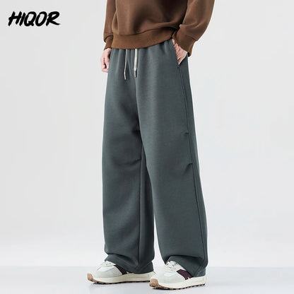 Baggy Fit hommes Decontracté pantalon automne hiver jambe droite ouest pantalon confortable drapé japonais rétro casual pantalon nouveau
