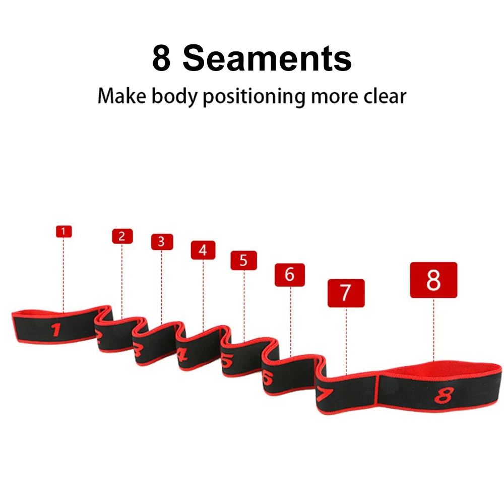 Bande De Résistance | Yoga Étirement Pilates Fitness | 8 Section | Accessoires