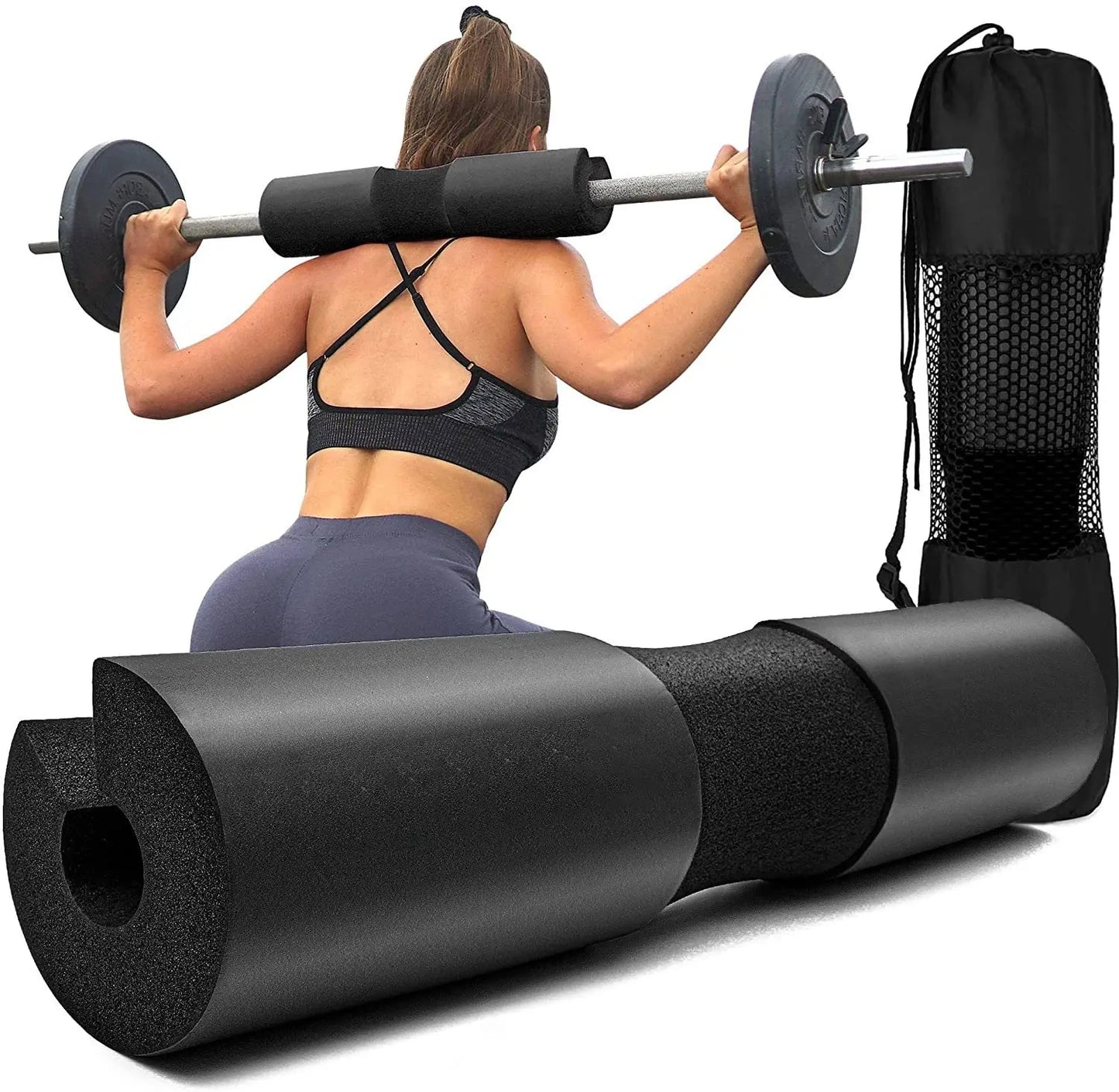Épaulettes d'haltères épaisses et antidérapantes, équipement de Fitness, haltérophilie, Squat, haltère, coussin de soutien du cou pour l'entraînement des hanches
