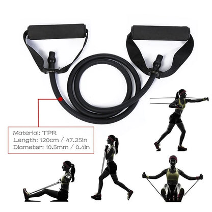 Bandes de résistance avec poignées, bandes d'exercice, bandes d'entraînement avec poignées pour hommes et femmes, équipement de musculation à la maison