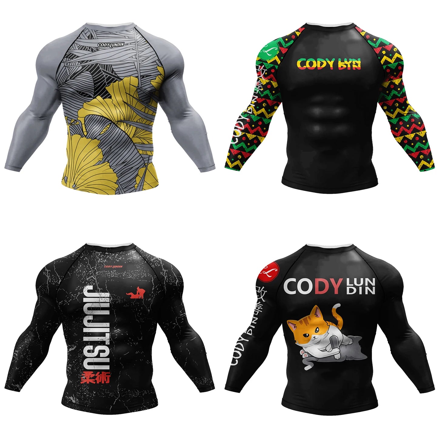 T-shirt de Compression |Manche longue pour Entraînement de combat | Grappling Sportwear mma bjj Combat Rash Guard |Vetement C