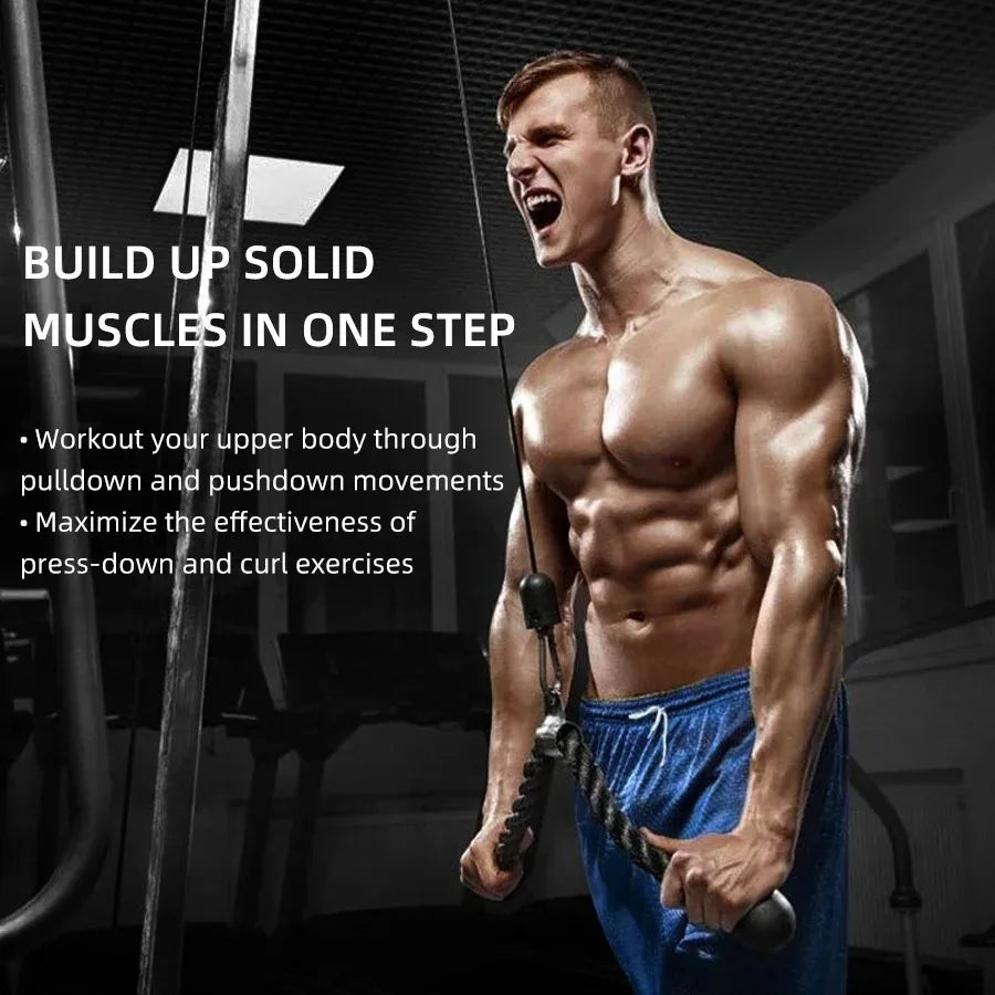 Triceps abaissement corde visage tirer poignées pousser tirer vers le bas cordon pour Biceps dos épaule Triceps Fitness Tension corde accessoire de gymnastique
