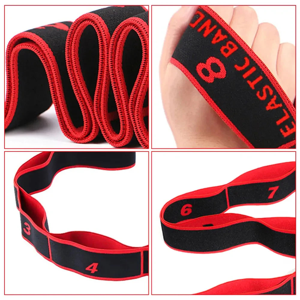 Bande De Résistance | Yoga Étirement Pilates Fitness | 8 Section | Accessoires