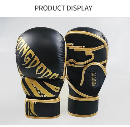 Gants de combat  demi-doigt Pur Cuir | MMA - Boxe - Muay Thai |Accessoires C