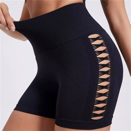 Short Fitness sans couture pour femmes, taille haute et levage des hanches, course à pied, Sexy, Fitness, Yoga