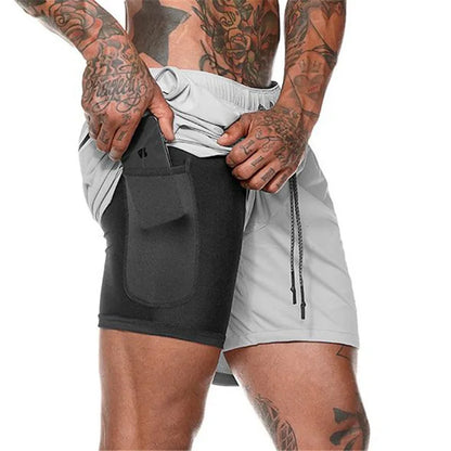 Short de Sport 2 en 1 pour hommes.