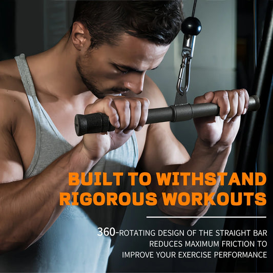 Barre droite rotative LAT pour la salle de sport, barre de traction vers le bas, ULpour biceps et triceps, machine à câble, accessoire de rêves pour la maison, rames d'entraînement, équipement de fitness