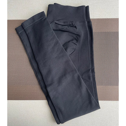 Leggings  Gym Femmes Sans Couture Sports Yoga Pantalon Bas Côtelé  | Fitness Femme