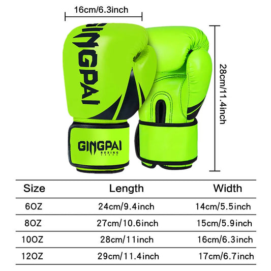 Gants de boxe professionnels pour adultes 6/8/10/12 | UNISEXE