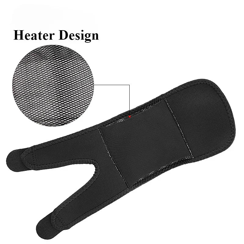 Genouillère chauffante électrique, attelle de massage réglable, 3 vitesses de température, protection du coude, compresse chaude, ceinture de protection des épaules