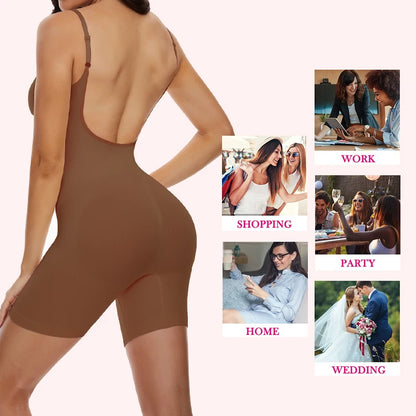 Body Gainant Dos nue pour femmes maille bout à bout lisse |Sensation Nude, minceur gaine ventre plat