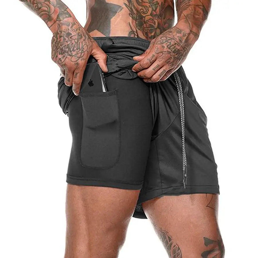 Short de Sport 2 en 1 pour hommes.