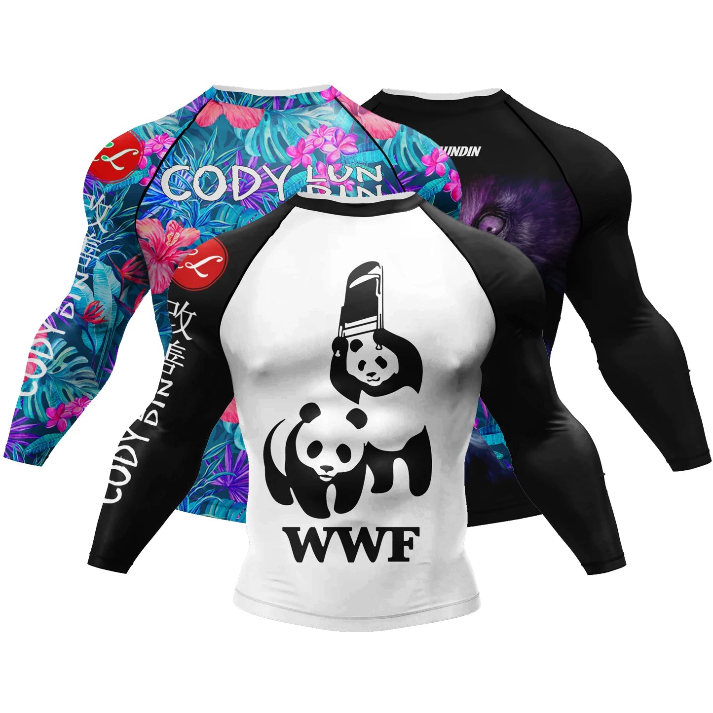 T-shirt de Compression |Manche longue pour Entraînement de combat | Grappling Sportwear mma bjj Combat Rash Guard |Vetement C