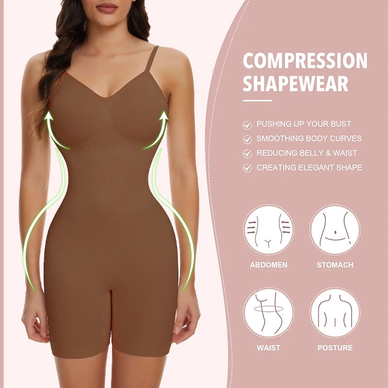 Body Gainant Dos nue pour femmes maille bout à bout lisse |Sensation Nude, minceur gaine ventre plat