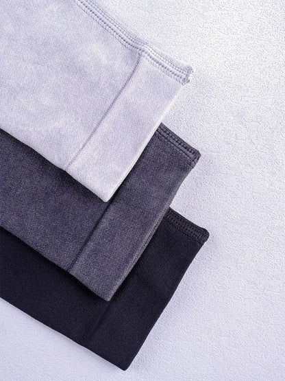 Pantalon de yoga  Taille serrée Lettre Sable Lavé Pantalon Exercice Yoga Leggings  | Fitness Femme