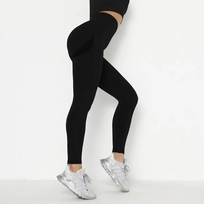 Leggings Taille haute Élastique Solide Yoga Jogging Séchage rapide Push Up Slim Pants  | Fitness Femme