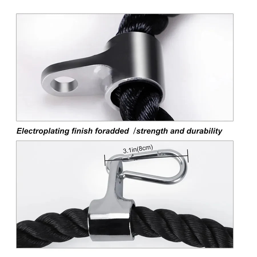 Triceps abaissement corde visage tirer poignées pousser tirer vers le bas cordon pour Biceps dos épaule Triceps Fitness Tension corde accessoire de gymnastique