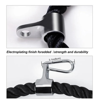 Triceps abaissement corde visage tirer poignées pousser tirer vers le bas cordon pour Biceps dos épaule Triceps Fitness Tension corde accessoire de gymnastique
