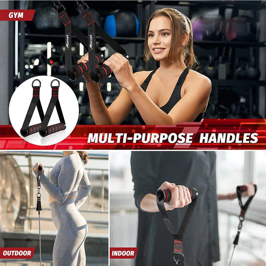Triceps abaissement corde visage tirer poignées pousser tirer vers le bas cordon pour Biceps dos épaule Triceps Fitness Tension corde accessoire de gymnastique