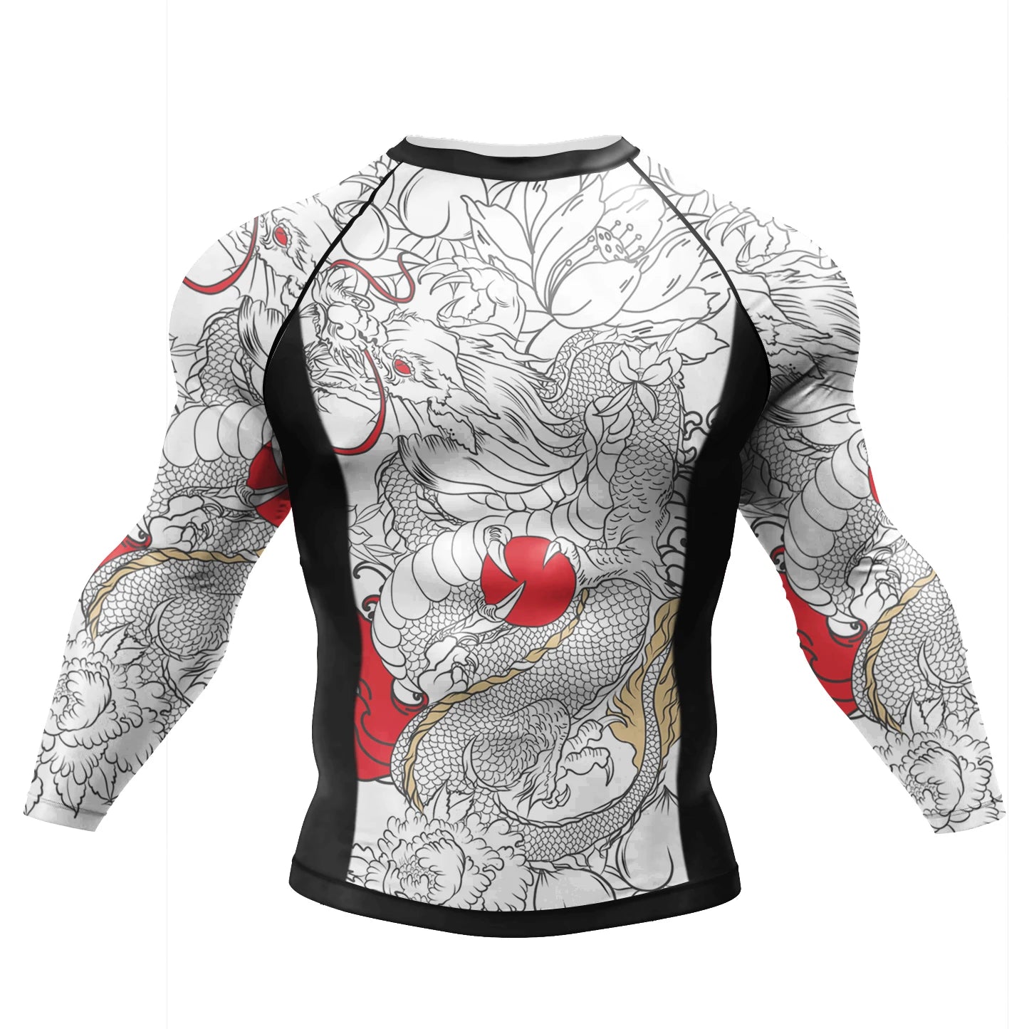 T-shirt de Compression |Manche longue pour Entraînement de combat | Grappling Sportwear mma bjj Combat Rash Guard |Vetement C