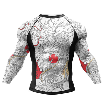 T-shirt de Compression |Manche longue pour Entraînement de combat | Grappling Sportwear mma bjj Combat Rash Guard |Vetement C