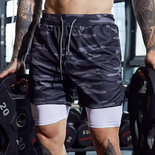 Short de Sport 2 en 1 pour hommes.