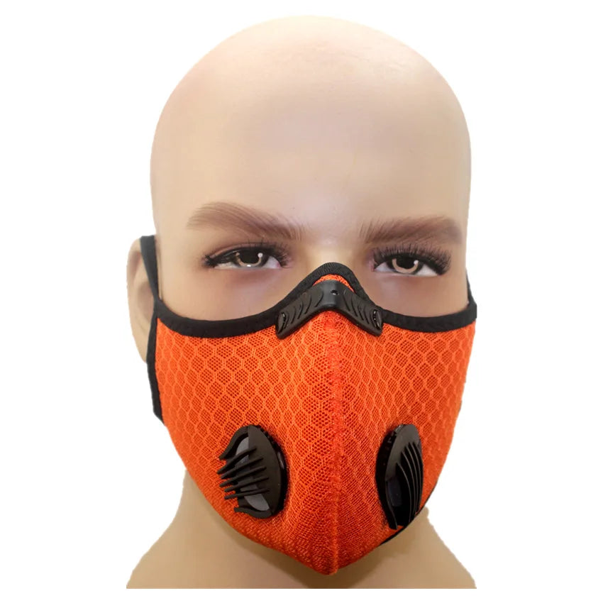 Masque à Valve respiratoire, masque antibuée et anti-poussière, filtre PM2.5, masque au charbon actif, masque de sport de plein air, cyclisme, moto