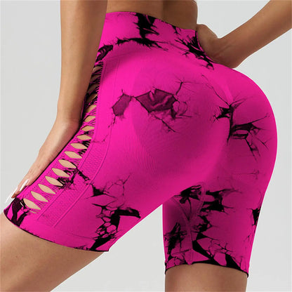 Short Fitness sans couture pour femmes, taille haute et levage des hanches, course à pied, Sexy, Fitness, Yoga