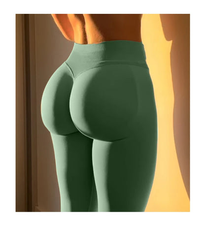 Leggings  Gym Femmes Sans Couture Sports Yoga Pantalon Bas Côtelé  | Fitness Femme