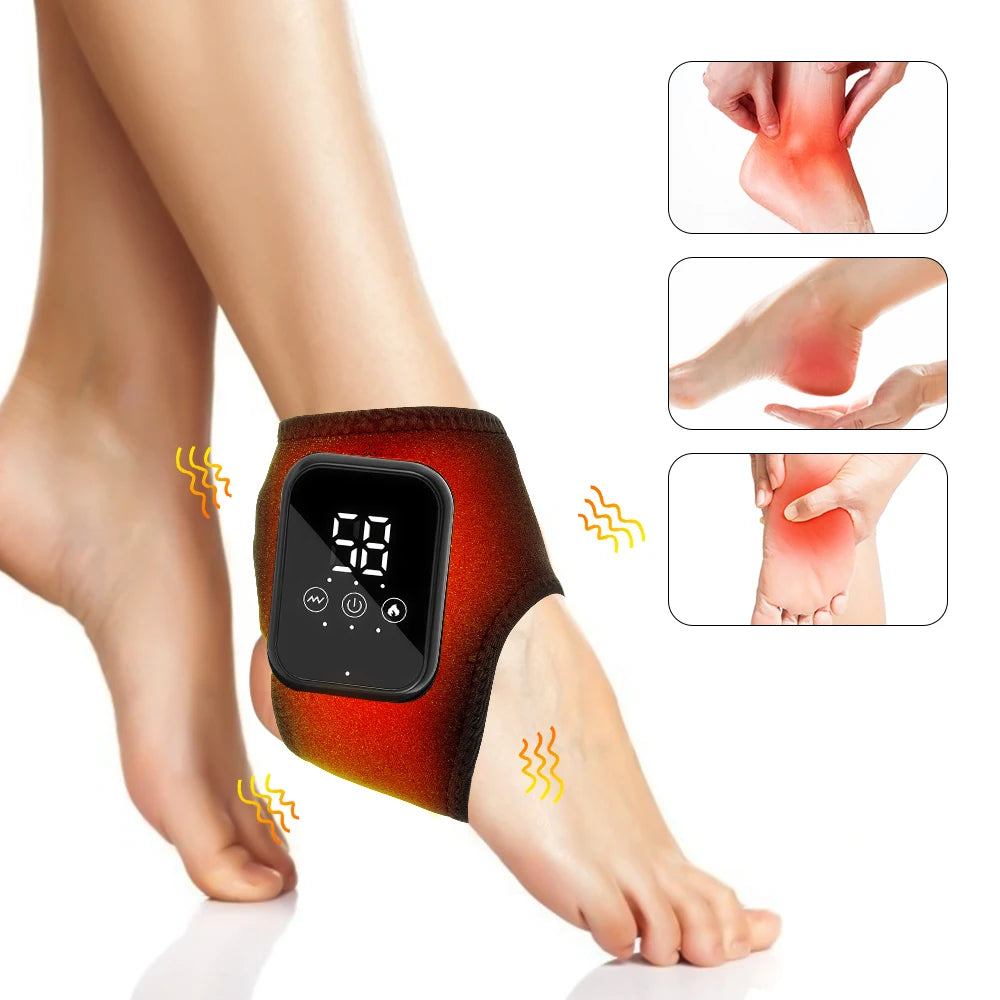 Coussin chauffant sans fil pour cheville, Massage par Vibration électrique, enveloppe chauffante pour les mains, pour poignet et cheville, attelle chauffante Rechargeable