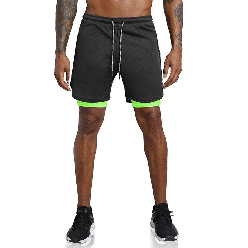 Short de Sport 2 en 1 pour hommes.