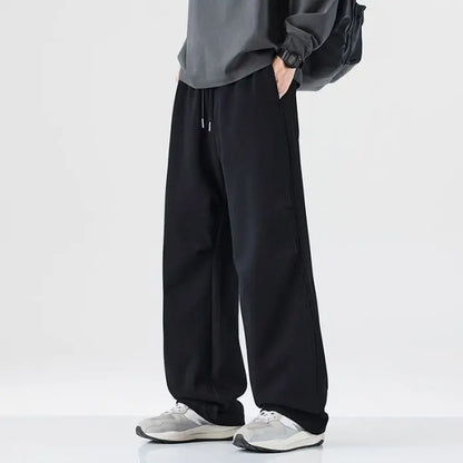 Baggy Fit hommes Decontracté pantalon automne hiver jambe droite ouest pantalon confortable drapé japonais rétro casual pantalon nouveau