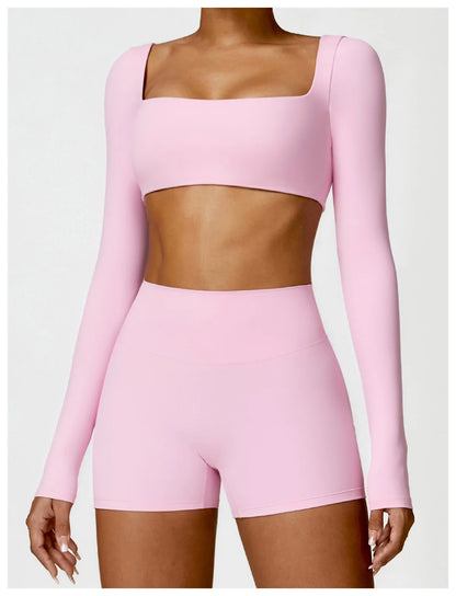 Sports Long sleeved Women Outdoor Running Gym Fitness Wear T-shirt Long sleeved Yoga Shirt Gym Push Up Workout Single Piece Top