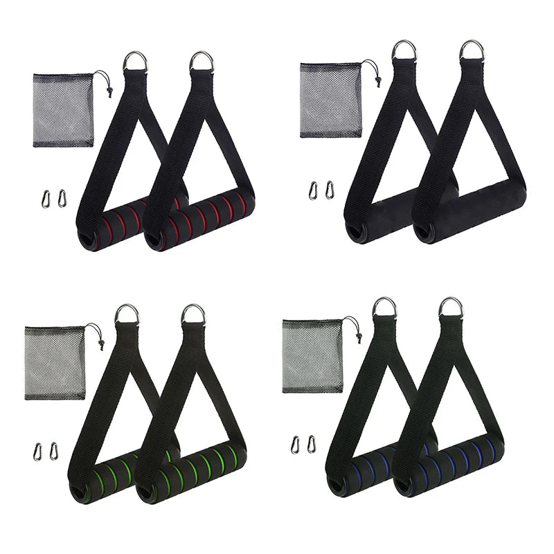Poignée en métal D-Ring avec crochet pour machine à câble, accessoires de fitness, gym, Foy Grip, entraînement à la maison, 2 bandes