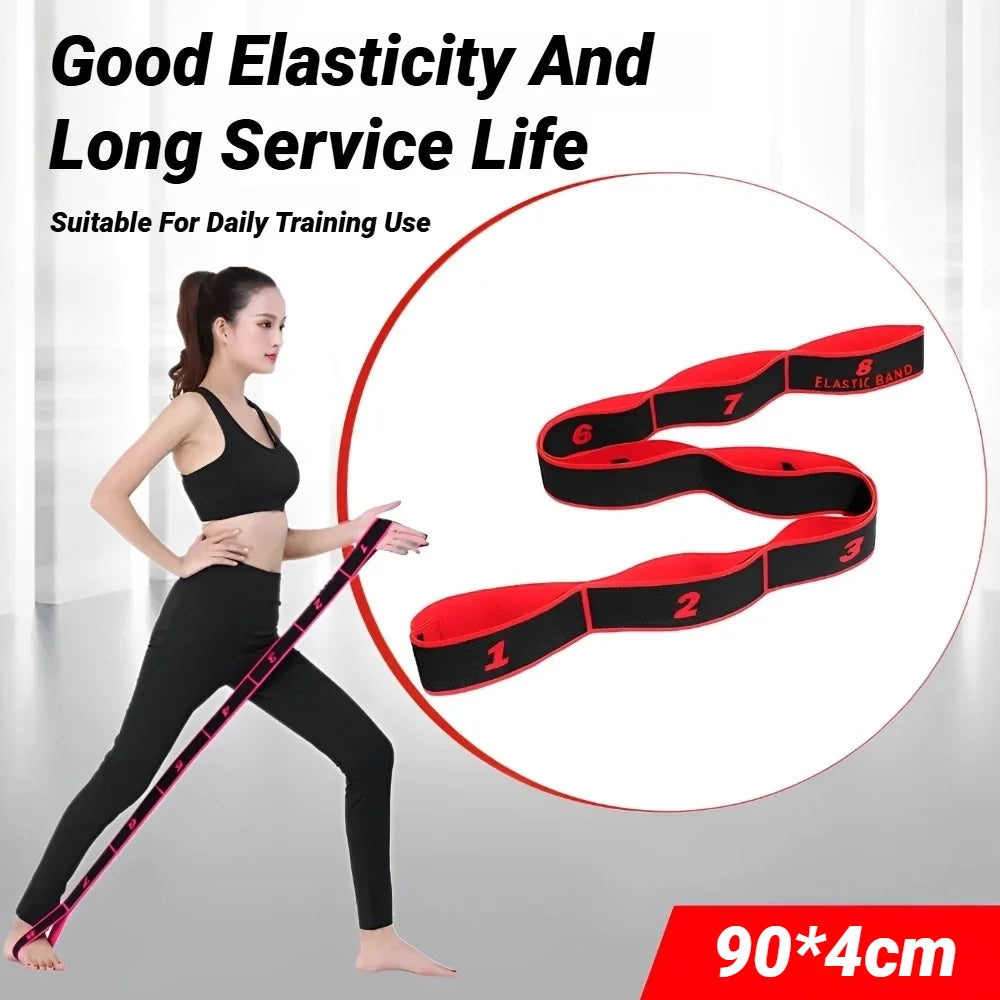 Ceinture Élastique d’étirement 8 Section | Pilates Fitness Danse Yoga | Accessoires