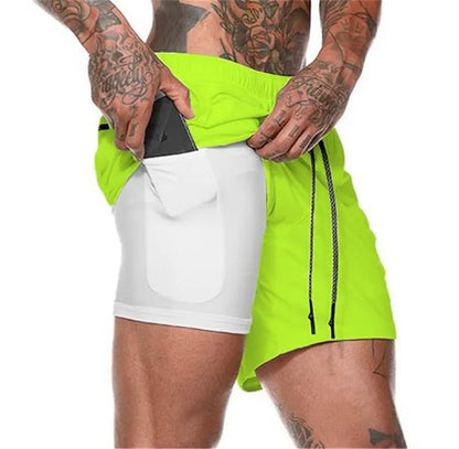 Short de Sport 2 en 1 pour hommes.