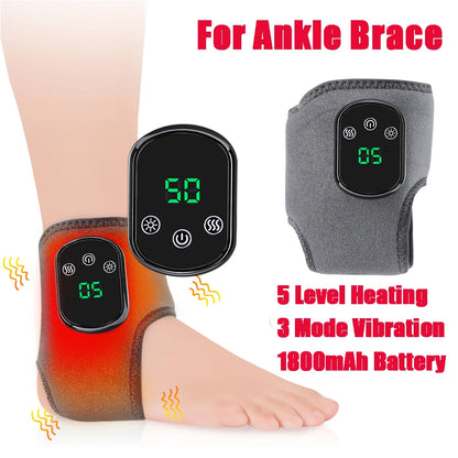 Coussin chauffant sans fil pour cheville, Massage par Vibration électrique, enveloppe chauffante pour les mains, pour poignet et cheville, attelle chauffante Rechargeable
