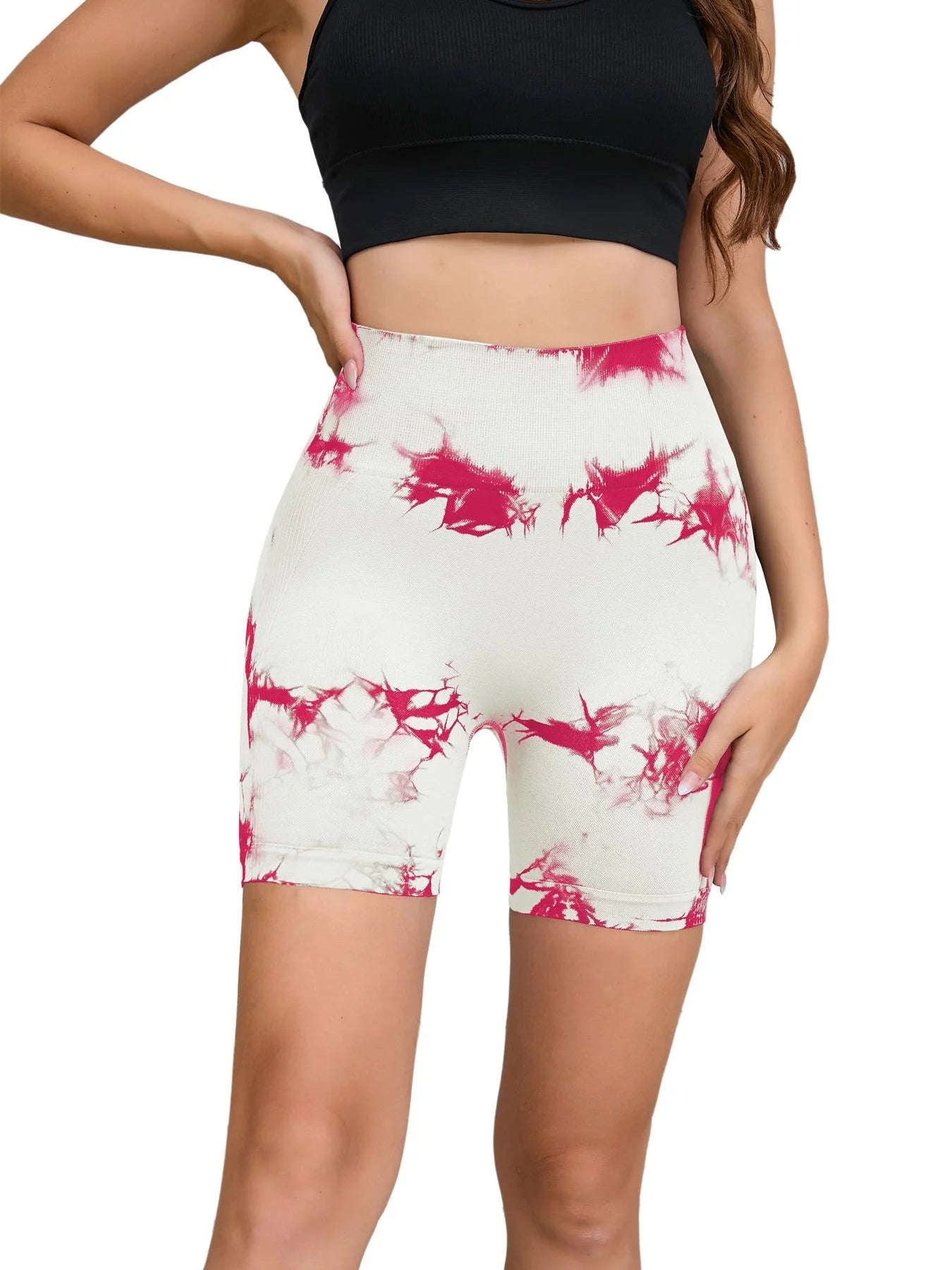 Short Fitness sans couture pour femmes, taille haute et levage des hanches, course à pied, Sexy, Fitness, Yoga
