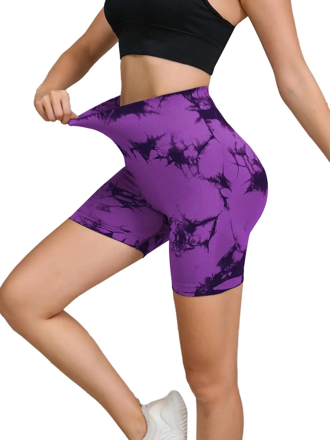 Short Fitness sans couture pour femmes, taille haute et levage des hanches, course à pied, Sexy, Fitness, Yoga