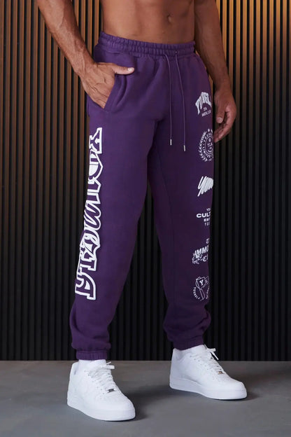 Pantalons de survêtement sport fitness pantalon décontracté coton imprimé stretch polyvalent