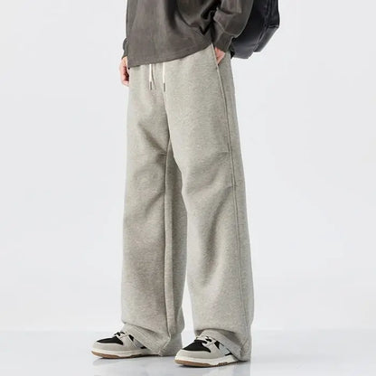 Baggy Fit hommes Decontracté pantalon automne hiver jambe droite ouest pantalon confortable drapé japonais rétro casual pantalon nouveau