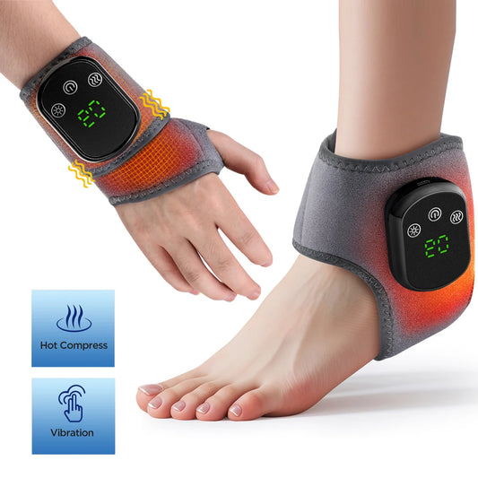 Coussin chauffant sans fil pour cheville, Massage par Vibration électrique, enveloppe chauffante pour les mains, pour poignet et cheville, attelle chauffante Rechargeable