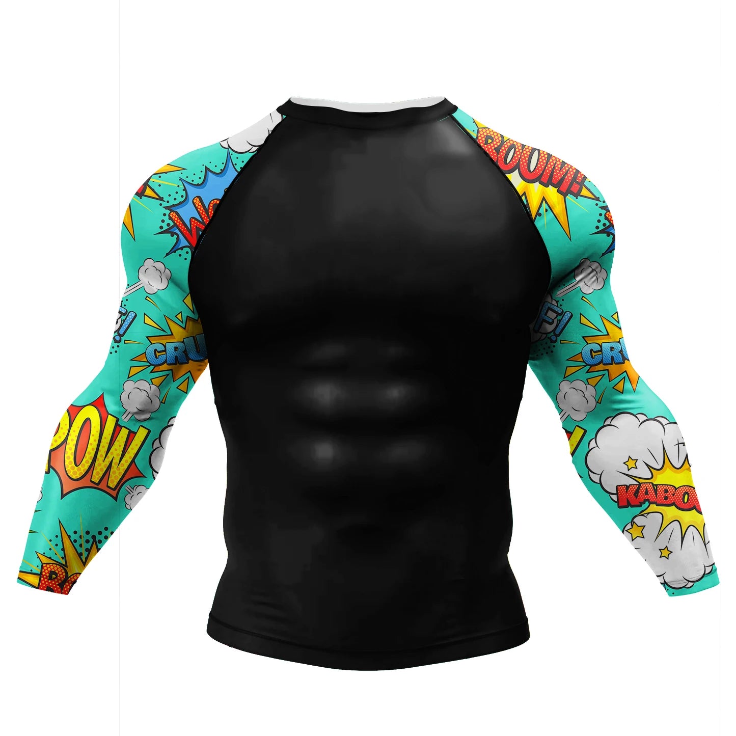 T-shirt de Compression |Manche longue pour Entraînement de combat | Grappling Sportwear mma bjj Combat Rash Guard |Vetement C