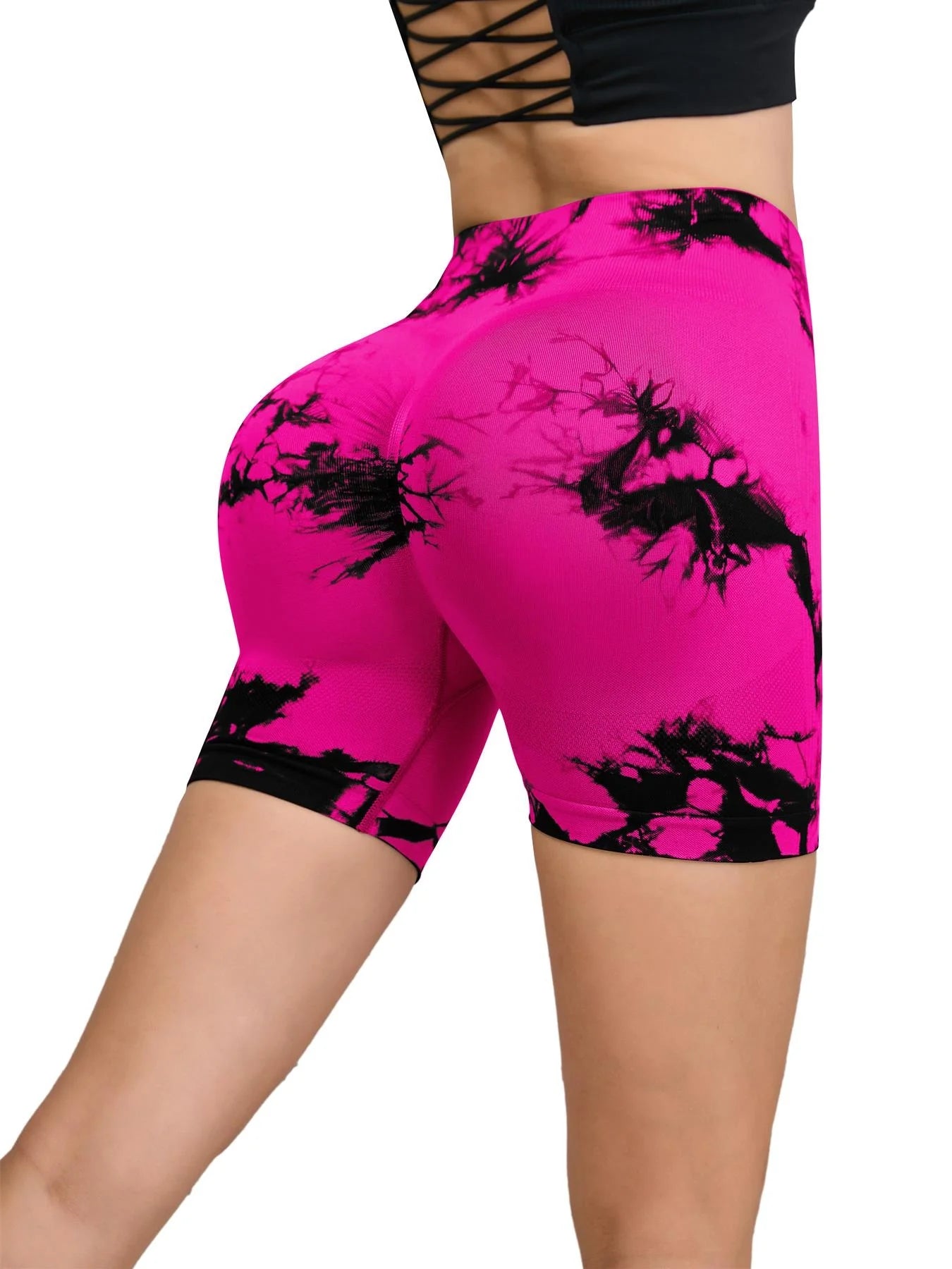 Short Fitness sans couture pour femmes, taille haute et levage des hanches, course à pied, Sexy, Fitness, Yoga